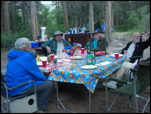 relaxing after hamburgers