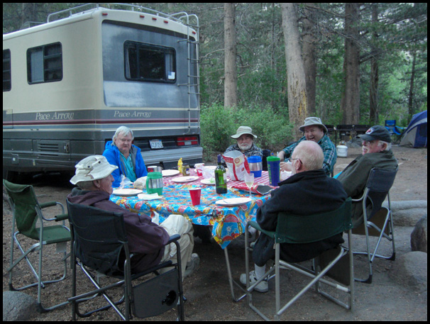 relaxing after hamburgers